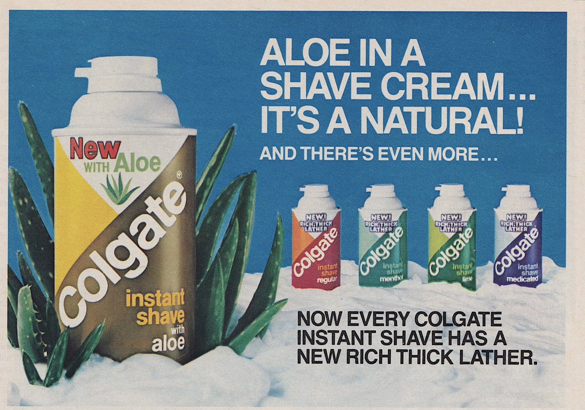RetroNewsNow on Twitter "1983 Retro Ad — Colgate Instant Shave"
