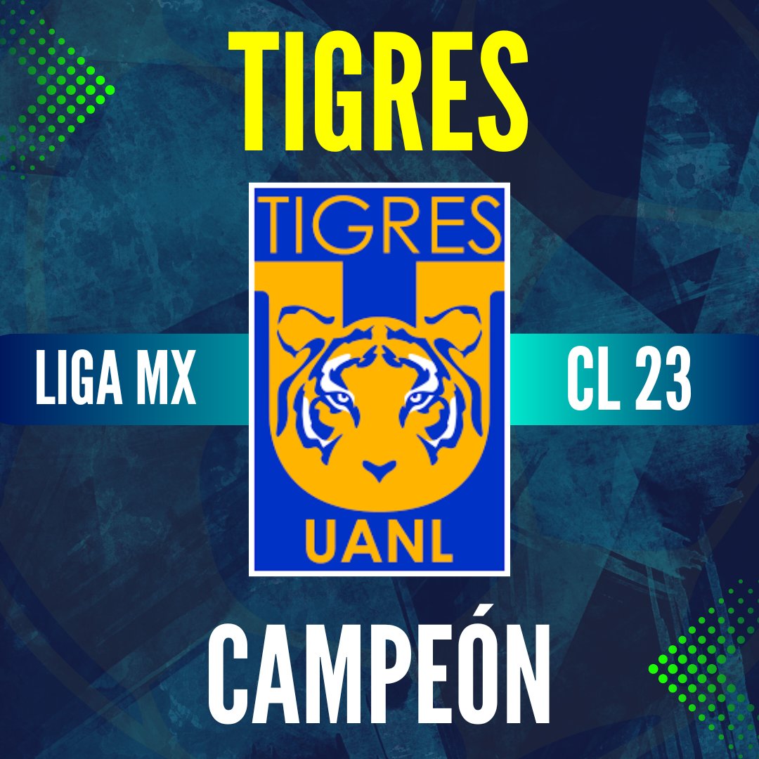714SportsMX's tweet photo. TIGRES es CAMPEÓN de la #LigsMX Clausura 2023  🏆⚽

#Tigres #SiguemeYTeSigo #Chivas https://t.co/rhFlC7bOs6