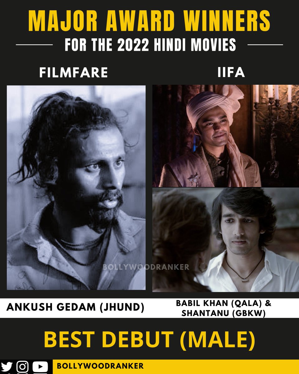 CineRanker's tweet photo. Here's a Summary of #Filmfare & #IIFA Award Winners of 2022 Hindi Movies!
While there are diversions among few categories, there's concensus among others!
Full Post on Instagram
#BRPosts https://t.co/jJK3a77qS9