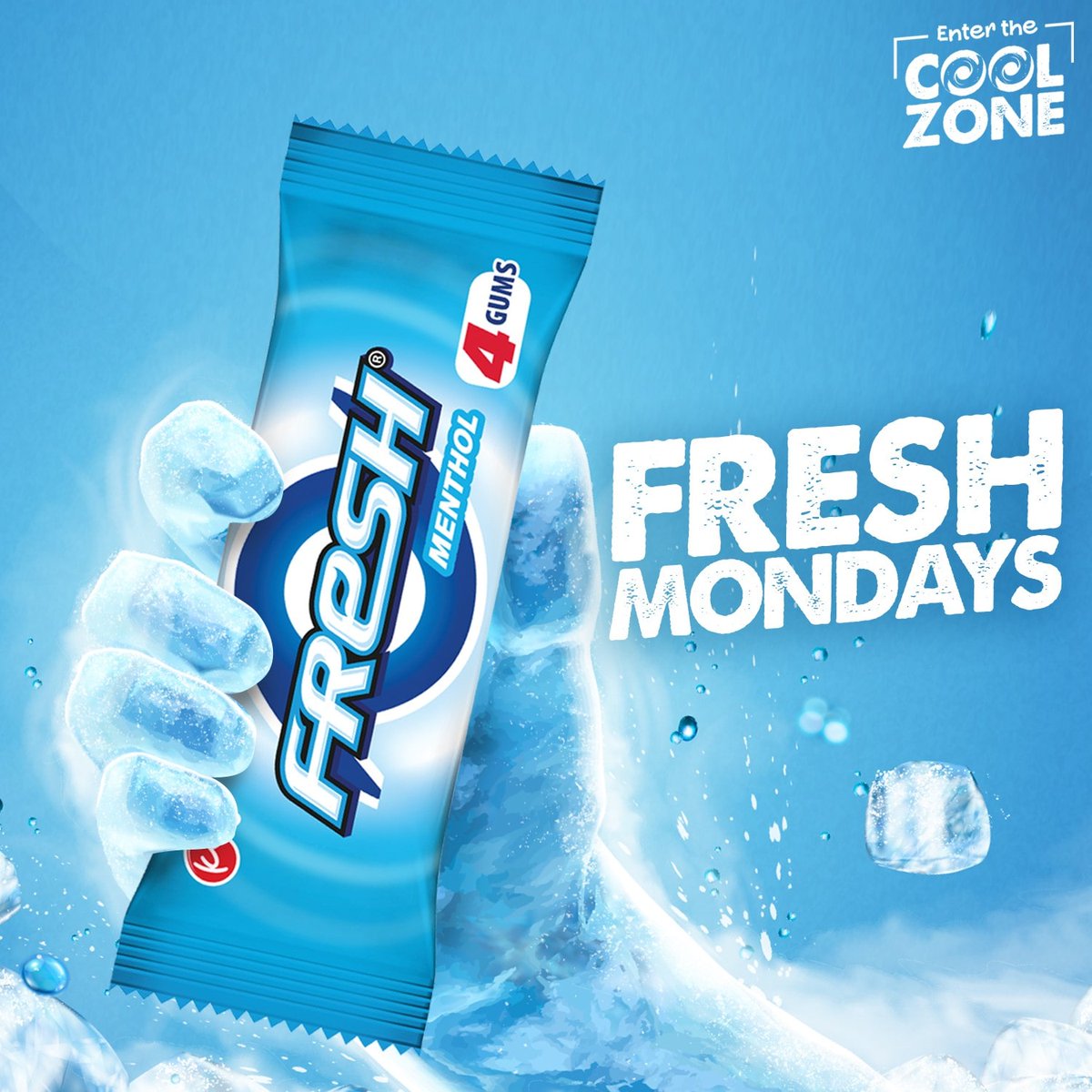 Enter the new week looking FRESH, Cool and Confident.😉💪🏼 #FreshMondays #EnterTheCoolZone #FreshChewingGum
