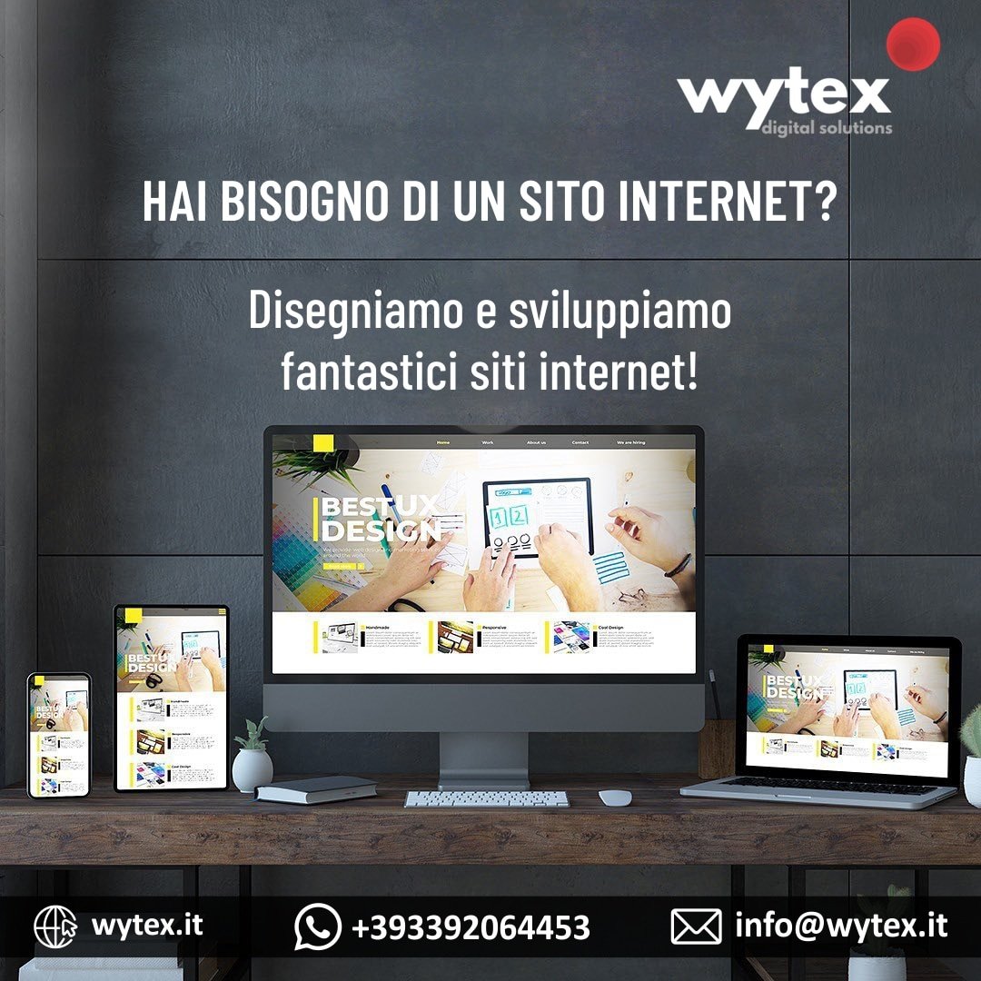 WytexSystem's tweet photo. Disegniamo e sviluppiamo fantastici siti internet!

🌐 Visitaci a: https://t.co/Ng41yXtZda

#wytex.it #webdevelopment #websitedesign #wordpressdeveloper #seo #appdeveloper #italy #digitalmarketing #appdevelopment #ecommerce #uiuxdesign #webapp
 #FlutterDeveloper #wytex https://t.co/B2SPvzPKmr