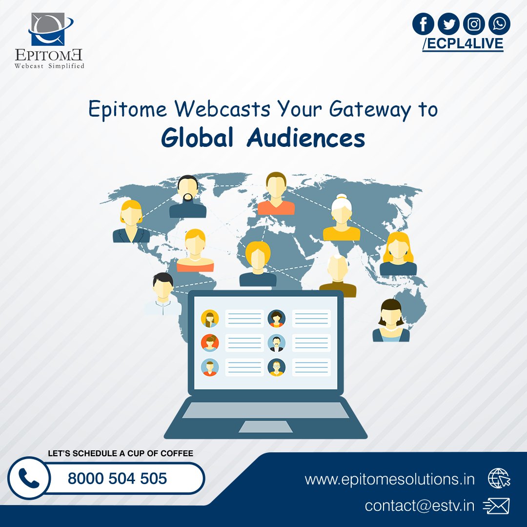 #GlobalAudiences #Webcasting #VirtualEvents
#EpitomeWebinars #Webinar #live #Webcast #Event #ExpertInsights #SuccessTips #ProfessionalDevelopment #PersonalGrowth #Epitomesolutions #webinar #webcasting #surveillance #streaming #hybridevents #virtualevents