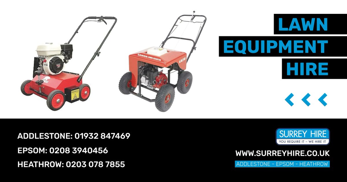 Time to get your lawn summer ready! Using a Scarifier & Aerator will promote optimum growth & eliminate physical labour. Call 01932 847469 for info.

#surreyhire #surrey #surreygardener #heathrow #epsom #addlestone #surreybusiness #surreyhomes #diy #toolhire #lawn #lawncare