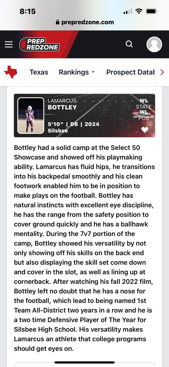 LaMarcus Bottley (@lamarcusbottley) on Twitter photo Big thanks to <a href="/PrepRedzoneTX/">Prep Redzone Texas</a> <a href="/PrepRedzone/">Prep Redzone 🏈</a> for the article and for putting my name out there it’s very appreciated!!! #LL9 #LL32 Big thanks to <a href="/PrepRedzoneTX/">Prep Redzone Texas</a> <a href="/PrepRedzone/">Prep Redzone 🏈</a> for the article and for putting my name out there it’s very appreciated!!! #LL9 #LL32