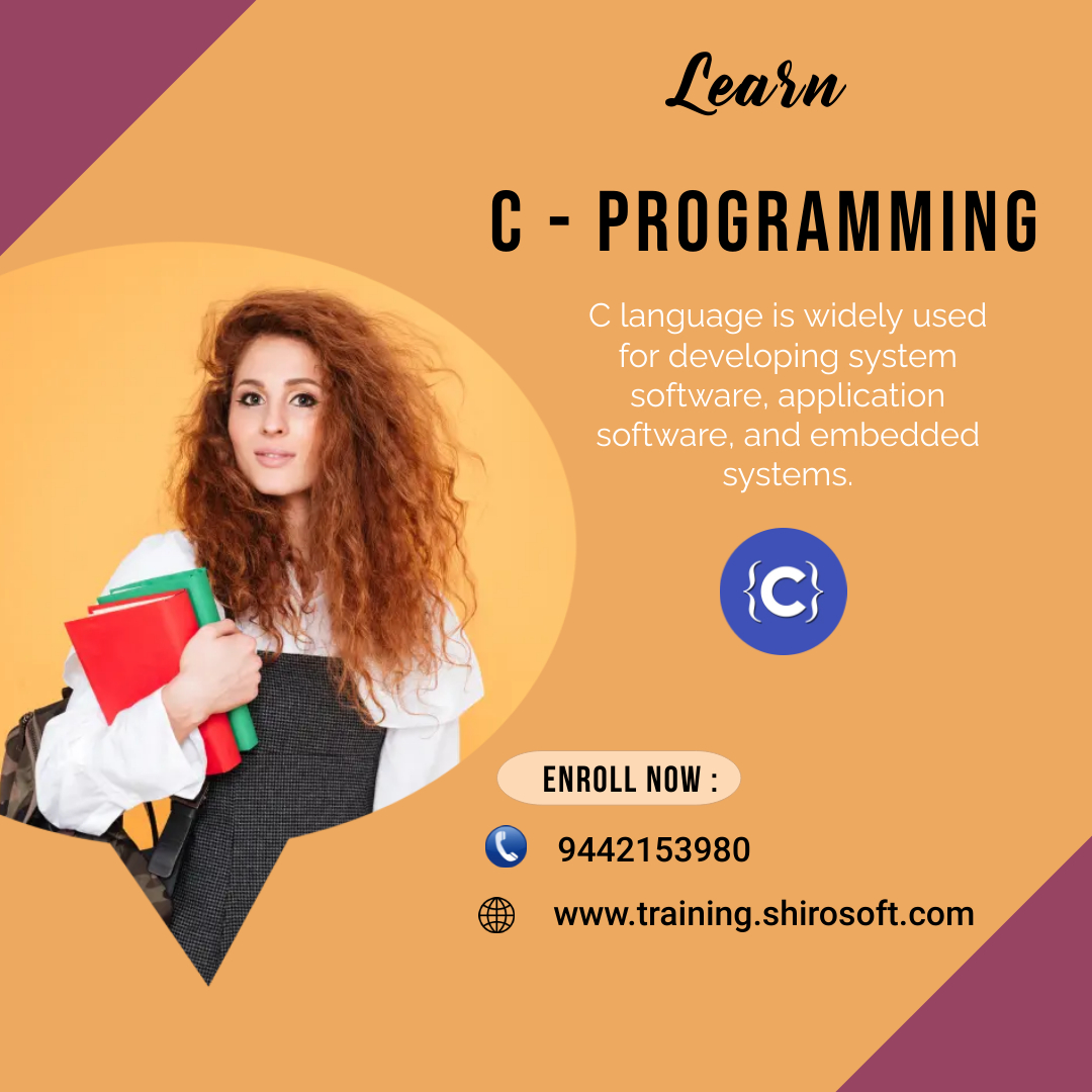 C Programming Course in #Nagercoil tinyurl.com/5xsvduw3.
#CProgramming  #CProgrammingCourse #CProgrammingtraining
.
.
.
.
#Kanyakumari #traininginstitutenagercoil #nagercoil #nagercoilcourses
#computercoursesinnagercoil #computercourses #computercoursesforcollege