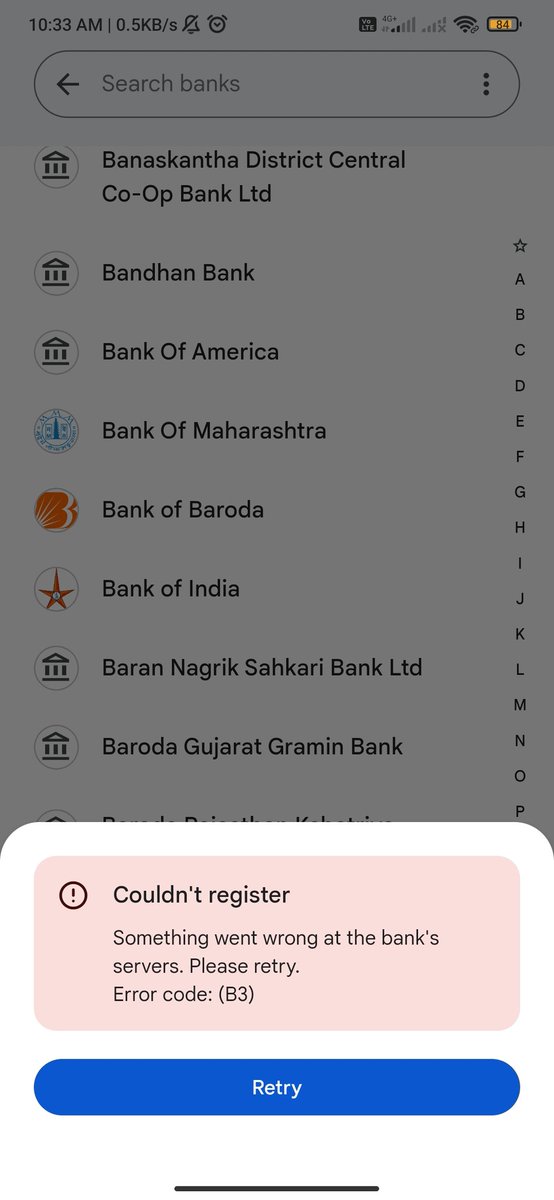 @BankofIndia_IN. I couldn't Add my bank account on Gpay, why so?