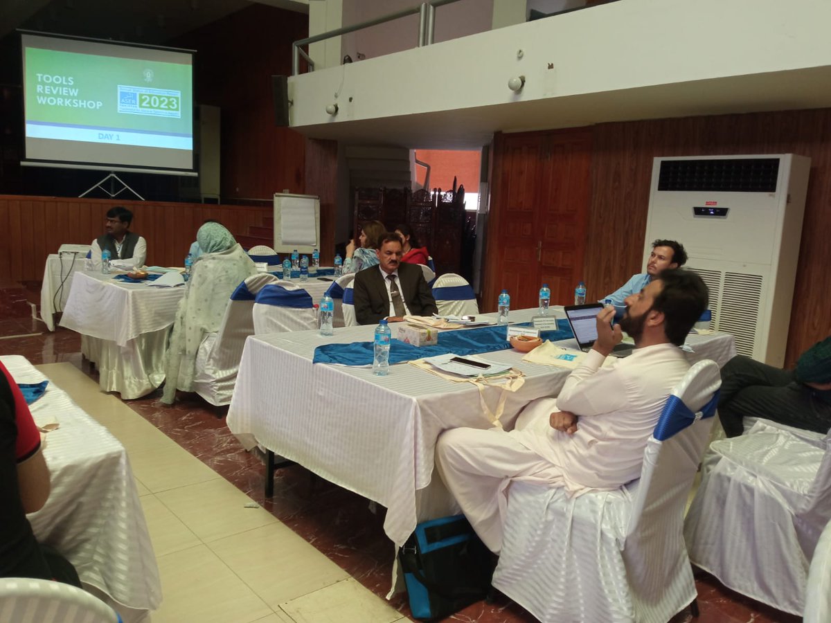 ASERPAKISTAN's tweet photo. The ASER Tools Review Workshop 2023 has officially began today in Islamabad at FBISE. Representatives from #FCDO, #VSO, #DCARS, #BAEC, #FBISE, #PIE AND #PEC are present! https://t.co/nlJYe8atI6