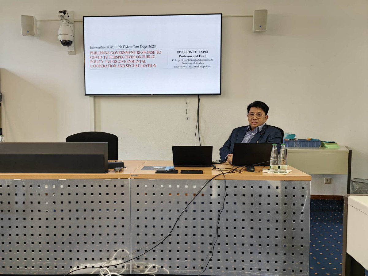 Pimentel Institute for Leadership and Governance Senior Fellow, Professor and Dean Ederson DL Trino Tapia shared his observation in his presentation on the Philippines at the International #Munich #FederalismDays 2023 organised by the HSF in cooperation with EURAC Research.