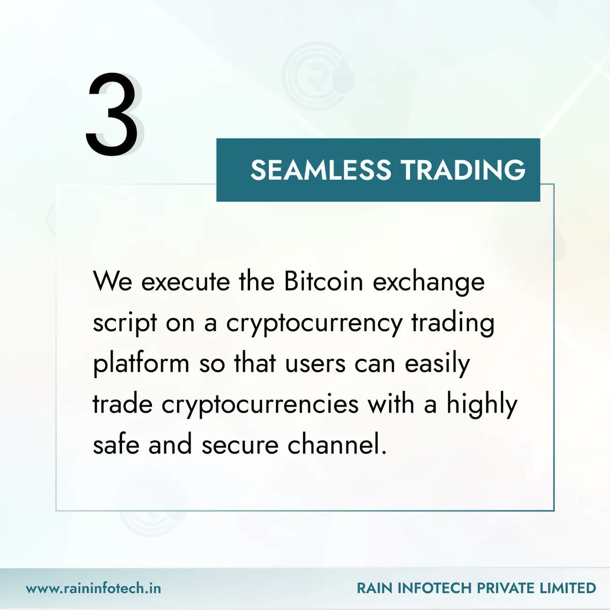 raininfotech's tweet image. Cryptocurrency exchange development services provide the tools and expertise needed to build a reliable and scalable exchange platform where users can make transactions in the form of buying, selling, or trading cryptocurrencies.
#raininfotech #cryptocurrencyexchangedevelopment