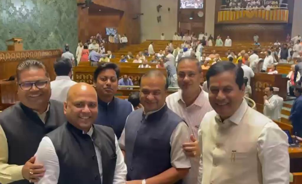 In parliament with Dr HB Sarma,Sri Sarbananda Sonowal and MP colleagues.
@himantabiswa
@sarbanandsonwal 
@ToponKumarGogo1 
@drrajdeeproy 
@pallablochandas