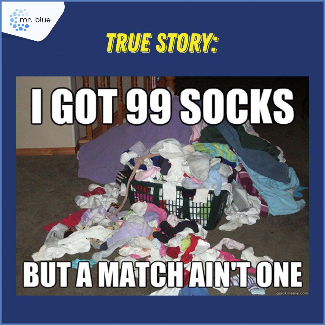 Isn’t it true?  Comment ‘YES’ !

#mrblue #laundrybusiness #laundry #socks #mess #socksdaily #dailymess #laundrytricks #engagement #comment
