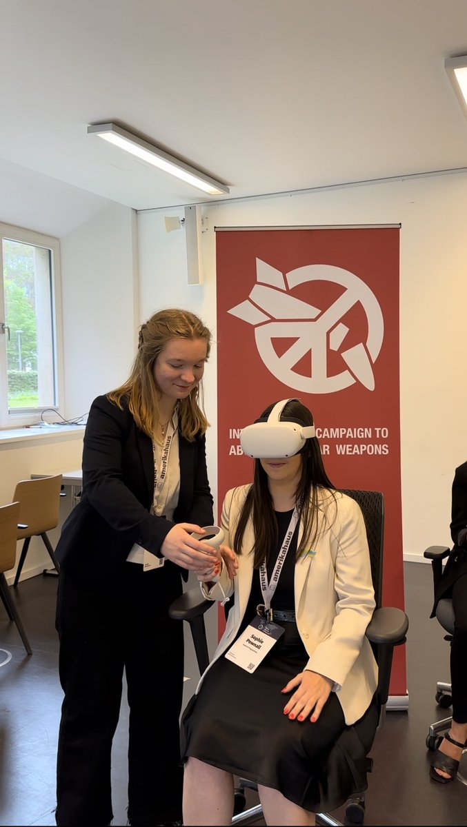 Ever wondered what it would be like to receive an alert that a ballistic missile was imminent? In our @nuclearban VR exhibition of @MorningYouWake at the #YSC2023, viewers experienced firsthand the reality of nuclear threat & were reminded of the importance of #nucleardisarmament