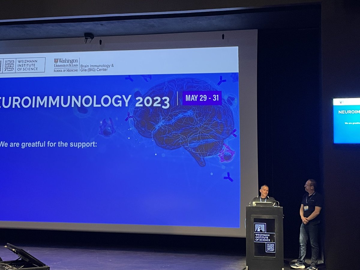 @IdoAmitLab and @jonykipnis kicking off the exciting neuroimmunology meeting at the Weizmann Institute. Looking forward to an amazing 3 days! #NIM2023
