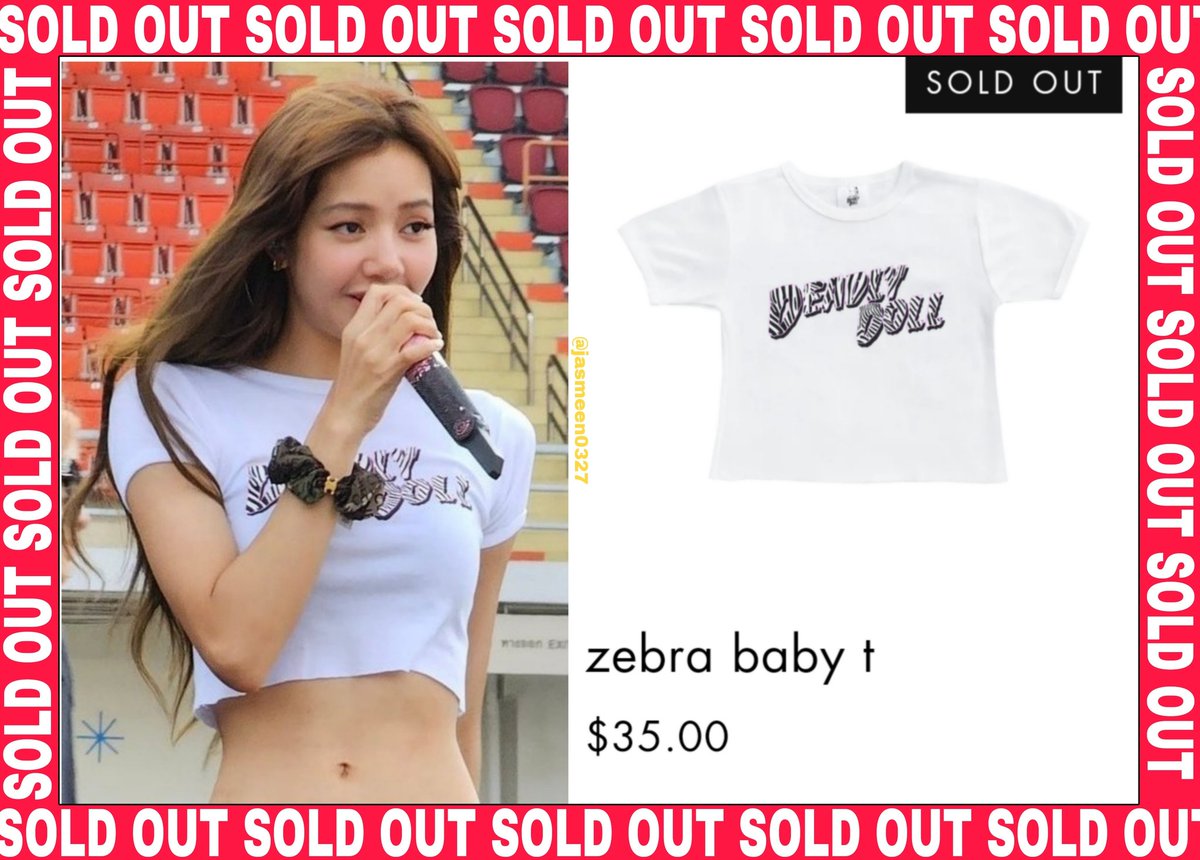 👚Deadly Doll : zebra baby t 

Worn by #LISA : SOLD OUT ‼️

#LALISA #MONEY #SHOONG