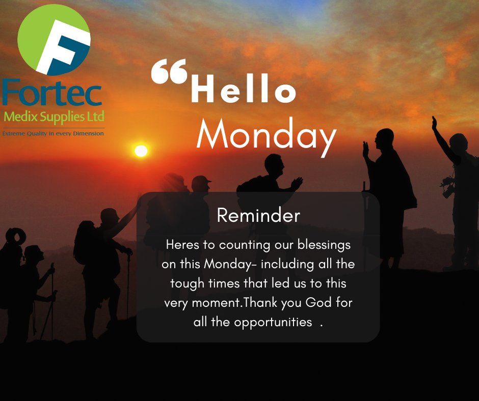 Speak Positivity into your life.💓

#Fortec #FortecMedixSupplies #HappyMonday #Mondayblues #positivity #grateful #Kenya