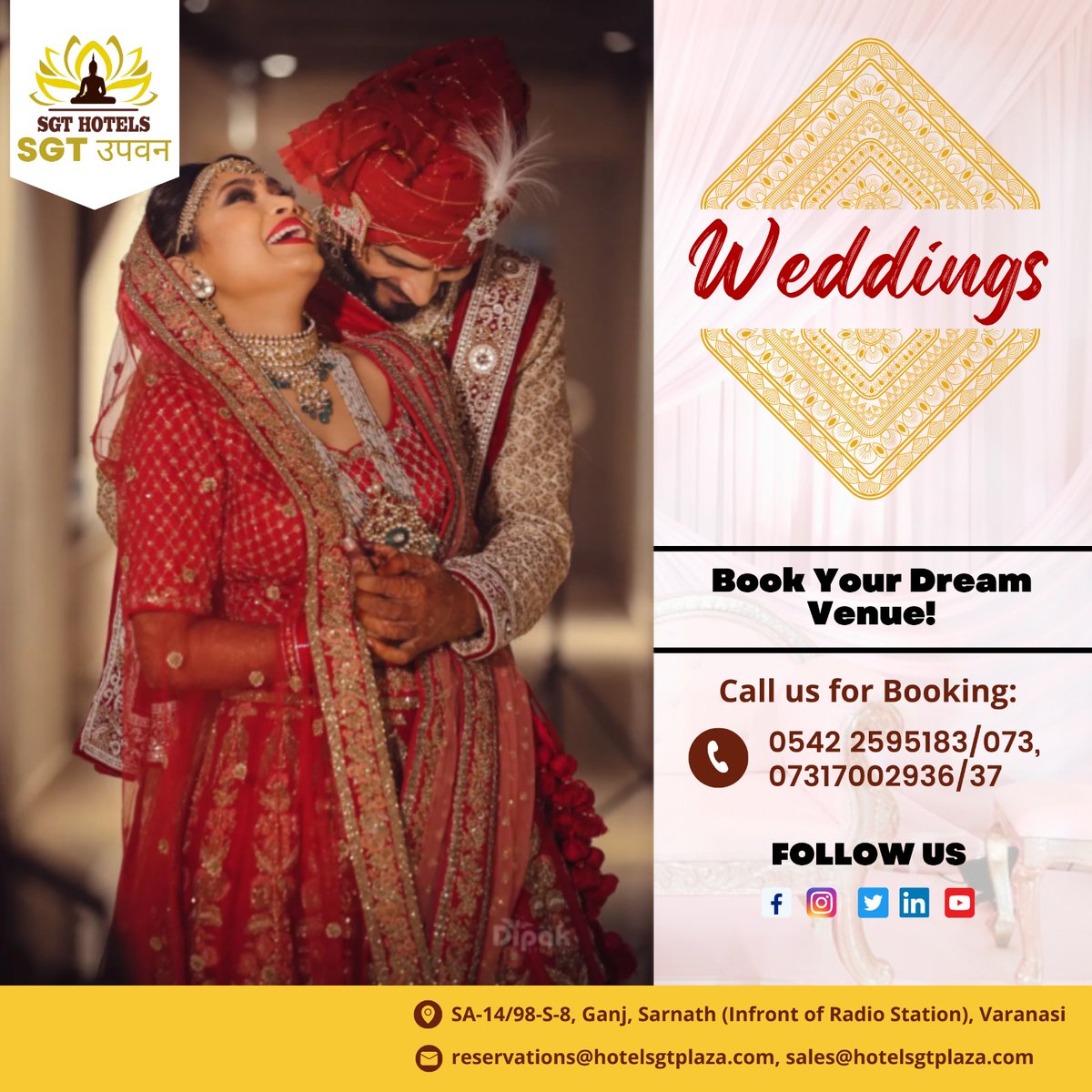 *Hotel SGT Plaza*
📷Contact us:
📷: 7317002936 / 0542-2595183
.
.
.
:
#banquet #banquethall #birthdayparties #marriagefunctions #anniversary #engagement #foodordering #onlinefood ordering
#event #weddings #hotelsroom #weddingplanner #eventplanning #weddinghall #venue #sweet