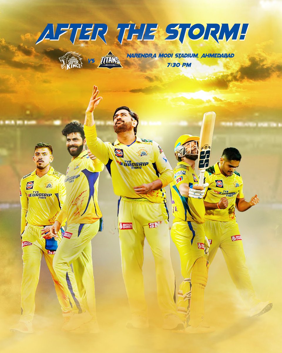 ChennaiIPL's tweet photo. Let's hope that today is bright! 🥳🌅

#IPL2023Final #CSKvGT #WhistlePodu #Yellove 🦁💛 https://t.co/FKA9j0ntM0