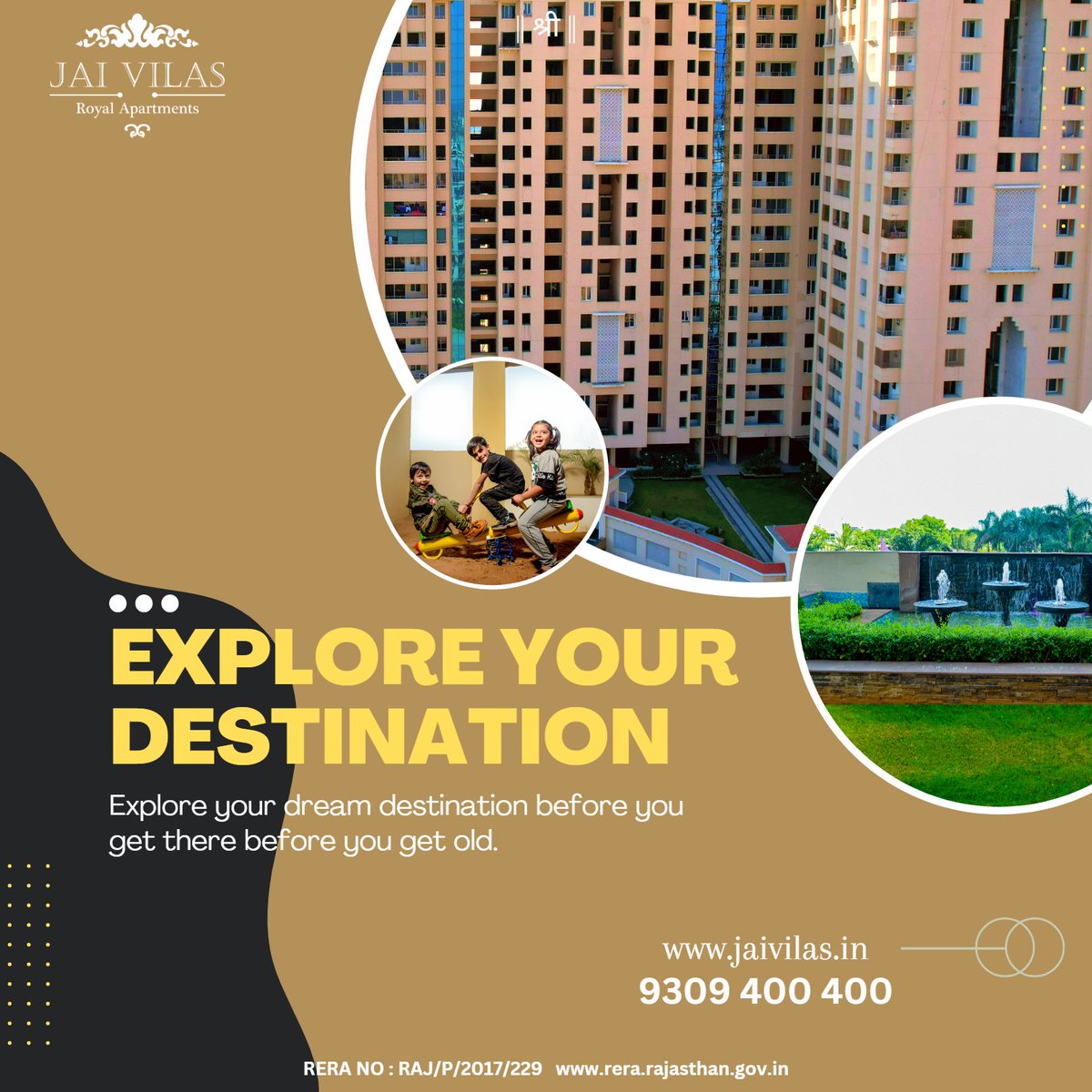 Make Your Dreams a Reality Call us at +91-9309400400 Visit- jaivilas.in
#therealtyproject #trp #realtyproject #realtyindia #realtyinvestment #3bhkflats #3bhkflatsforsale #3bhkflatsinjaipur #jaipurflats #jaipurflatandvilla #jaipurproperties #propertyforsale