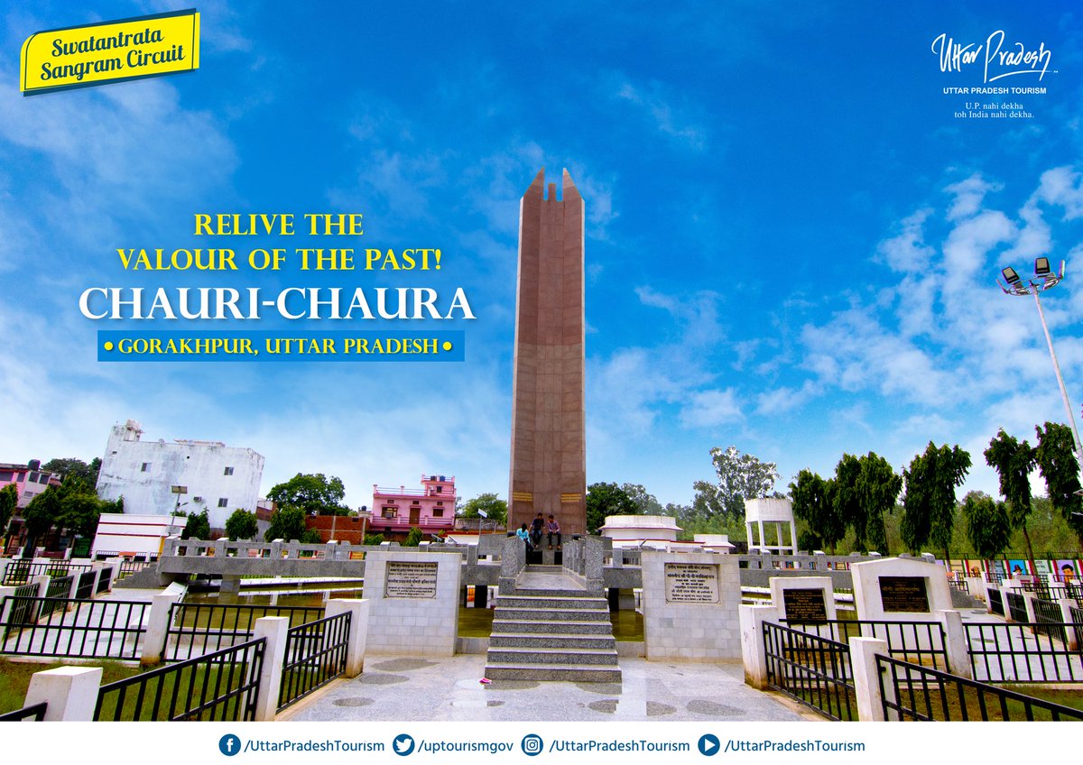 On 4 February 1922, the #ChauriChaura event occurred in the #Gorakhpur region of #UttarPradesh. Visit the city and relive the heroic energy of the past! #patriotic #UttarPradesh #uptourism @MukeshMeshram