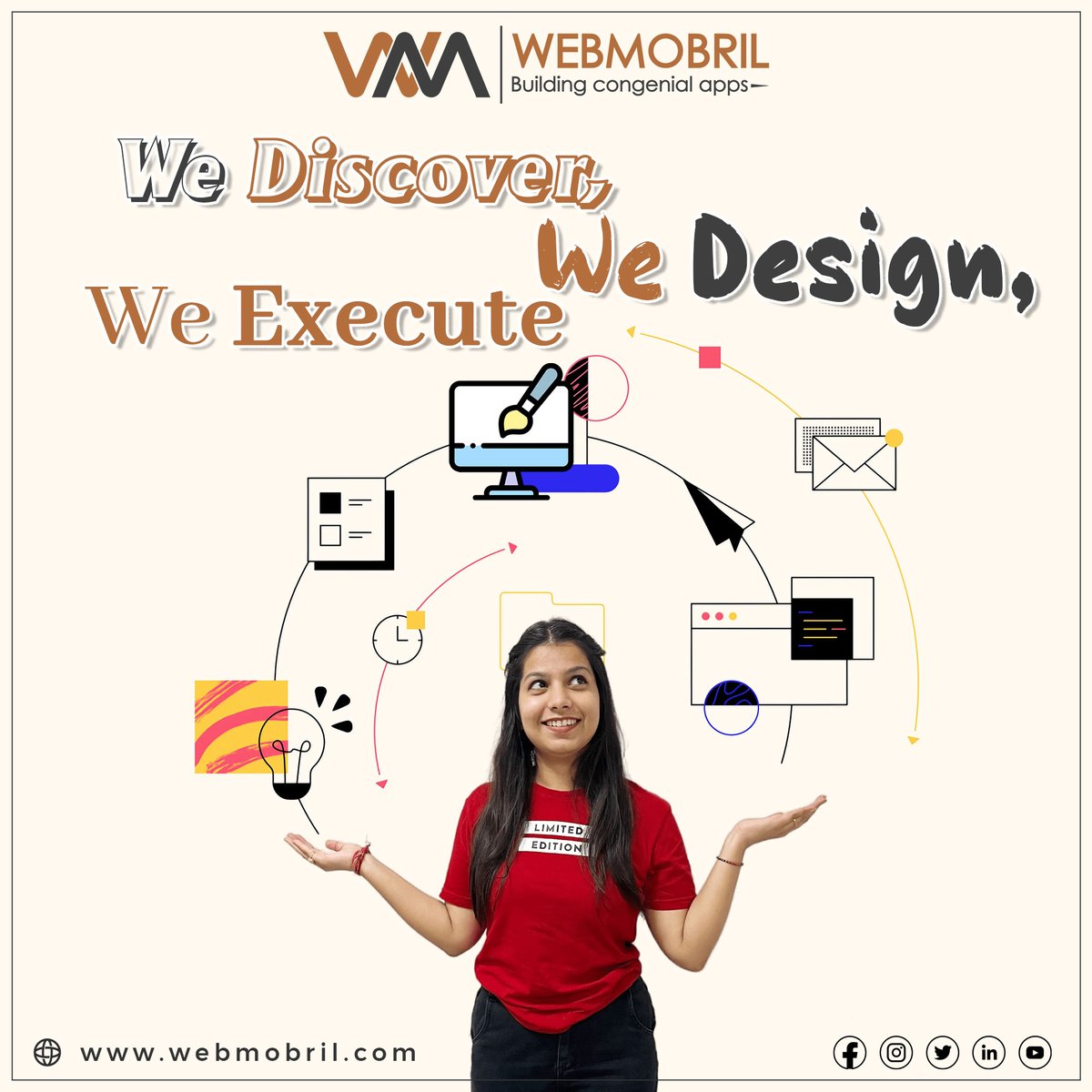 webmobrilinc's tweet photo. Unleashing the Power of Discovery, Design, and Execution!
#DiscoverDesignExecute #UnleashYourPower #CreateInnovateAchieve #TrailblazersOfSuccess #AchieveYourGoals #MondayMotivation #motivatedmindset #goals #newweek #positivevibes #Attitude #focus #energy #success #happymonday https://t.co/lVX5Wx5Rj9