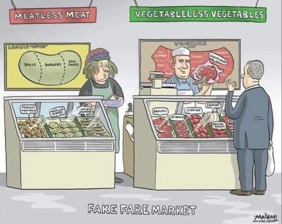 Great Monday to everybody except for people who eat meatless meat.