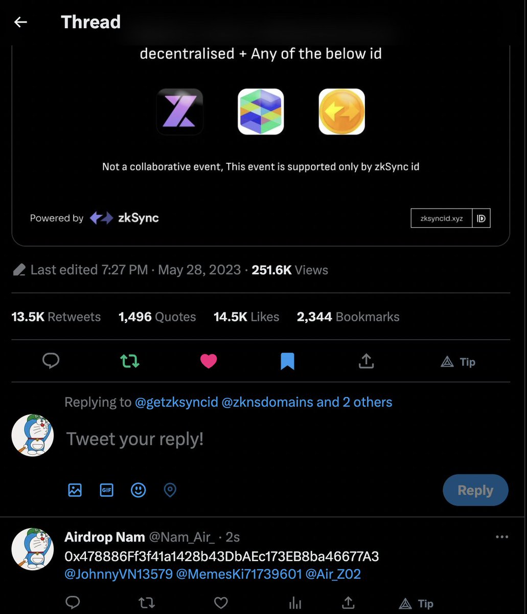 Nam_Air_'s tweet photo. @getzksyncid @zknsdomains @ZNSprotocol @era_domain https://t.co/Wp09OnSZed