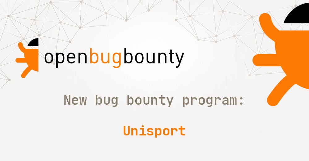 Unisport starts new bug bounty program at Open Bug Bounty Platform today: openbugbounty.org/bugbounty/Unis… #BugBounty #AppSec