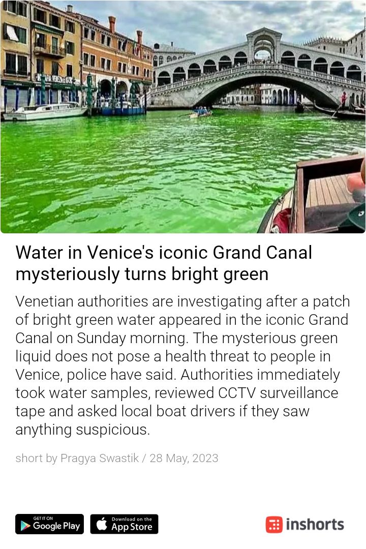 Why Venice's Grand Canal Is Suddenly Green