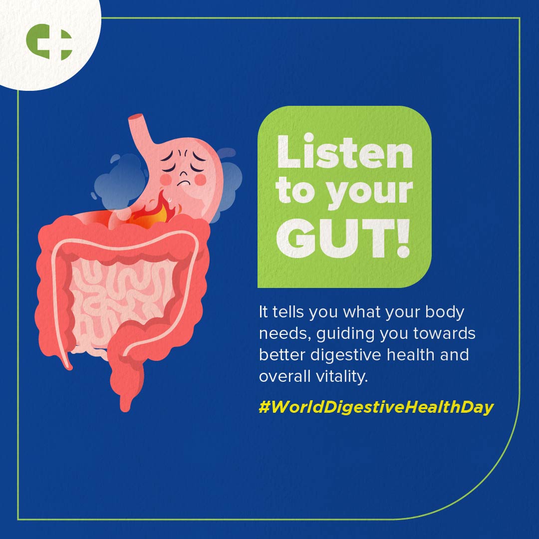 The digestive system takes in nutrients, eliminates waste, absorbs & uses the nutrients we take in. This #WorldDigestiveHealthDay let's prioritize our digestive health for a happier and healthier life. 💪😊

#WorldDigestiveHealthDay #HealthyGut #ListenToYourGut #IndiaKiPharmacy