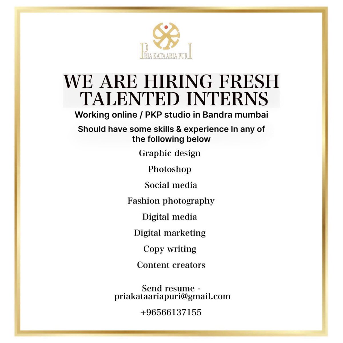 PRIA KATAARIA PURI tweet media