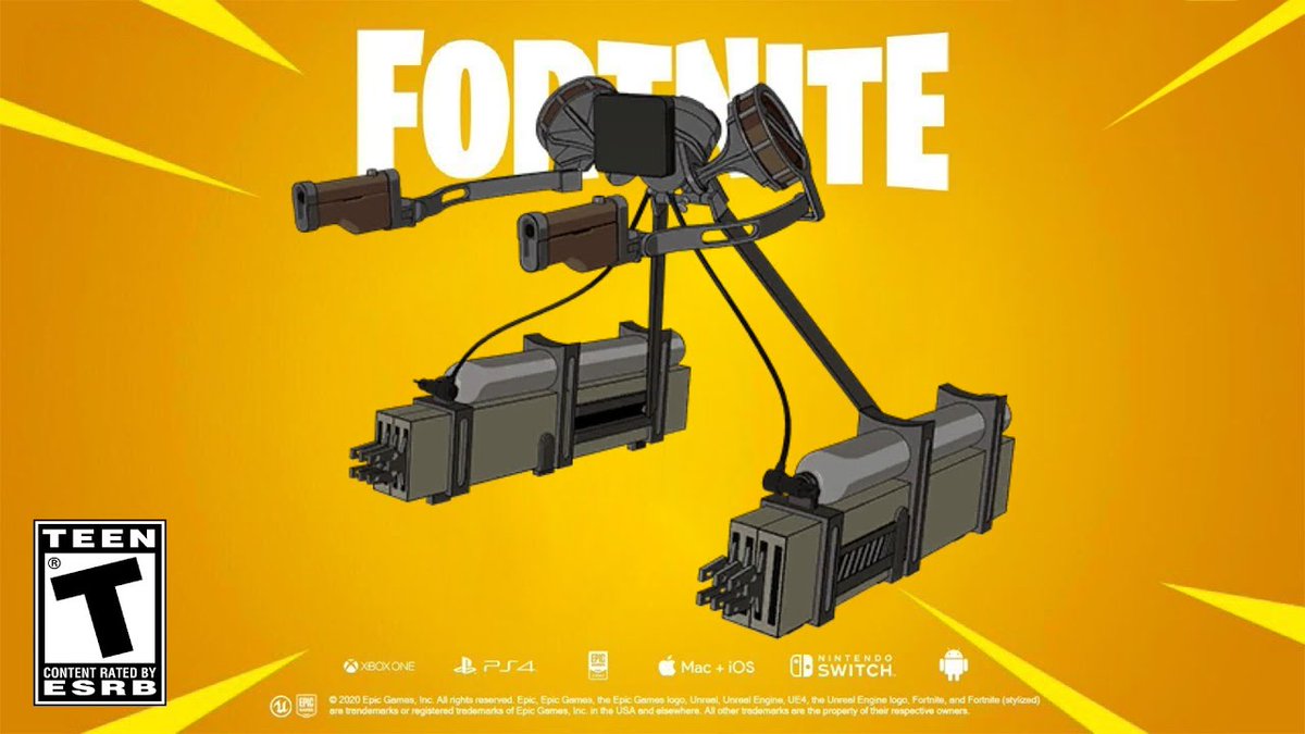 Zee_b5's tweet photo. Seems you can only pick up one
#Fortnite https://t.co/Qe97iE7df1