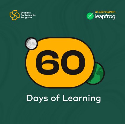 I'm publicly committing to the #60DaysOfLearningWithLeapfrog challenge starting today #60DaysOfLearning #LearningWithLeapfrog @lftechnology