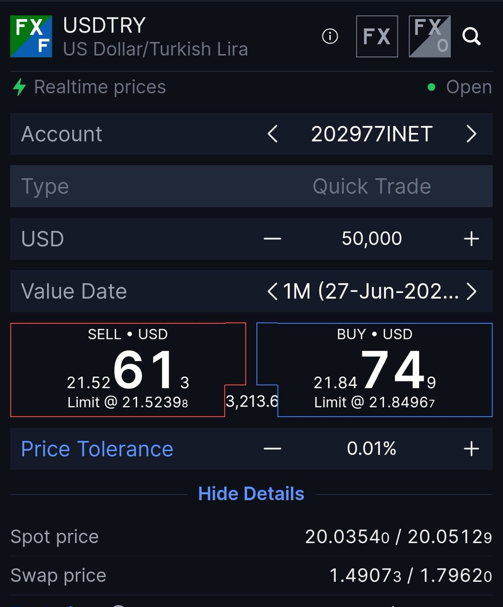 SavasDivan's tweet photo. Seçimler bitti ve seçim belirsizliği kalktı.   Ama piyasalar halen 1 ay sonrasi USDTRY vadelileri yuzde 90 faiz orani kullanarak fiyatlıyor.(?) Hayırlısı. https://t.co/paCrjDN2mv