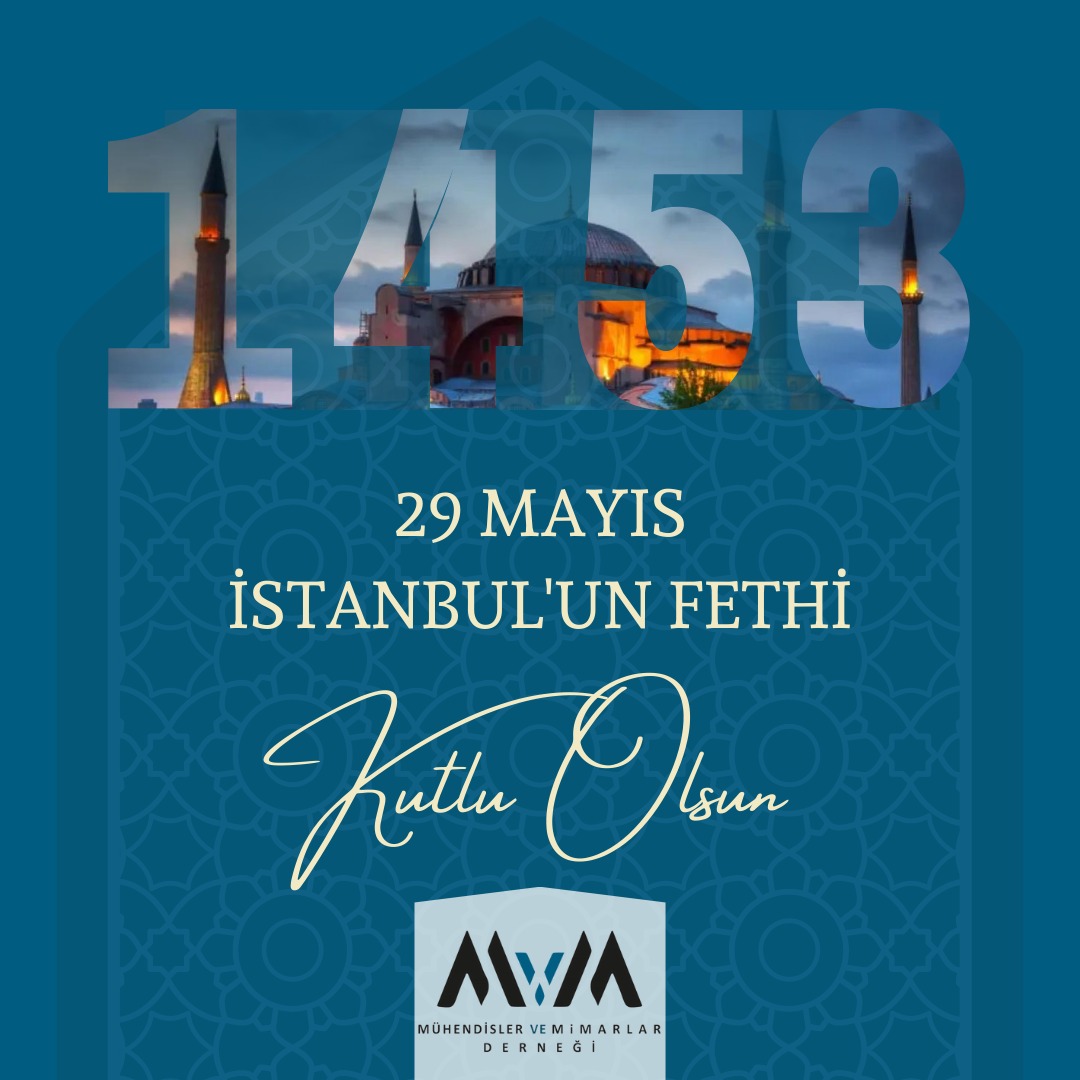 İstanbul'un fethinin 570.yılı kutlu olsun.

#mvmorgtr #mvm #mühendis #mimar #mühendisler #mimarlar #dernek #IstanbulunFethi #fetih #Fethin570yılı