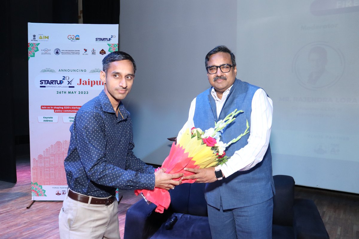 aicmuj's tweet photo. Here are some glimpse of of #Startup20x, Jaipur AIC-MUJ in collaboration with AIM RAJASTHAN Network Atal Incubation Centre @ Banasthali Vidyapith ACIC-VGU Foundation AIC-JKLU Catalyst AIC (Supported by AIM, NITI Aayog) organized  the Rajasthan first-ever Startup 20x event . https://t.co/FgwSQ8uZ5e