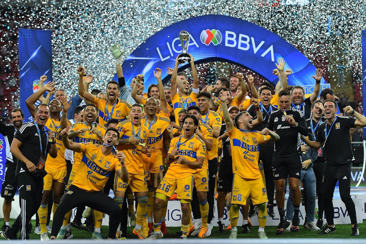 litagzz81's tweet photo. Con 3 técnicos, con una temporada irregular, de repechaje, eliminando al super líder, Vs todo pronóstico, con el equipo 'viejo', en la mala racha del jugador histórico…
Perdiendo 2 a 0, nunca bajó los brazos, le dio la vuelta y se llevó la 8va.

Nunca des por muerto a Tigres. 😎 https://t.co/dUjaBHEHuI