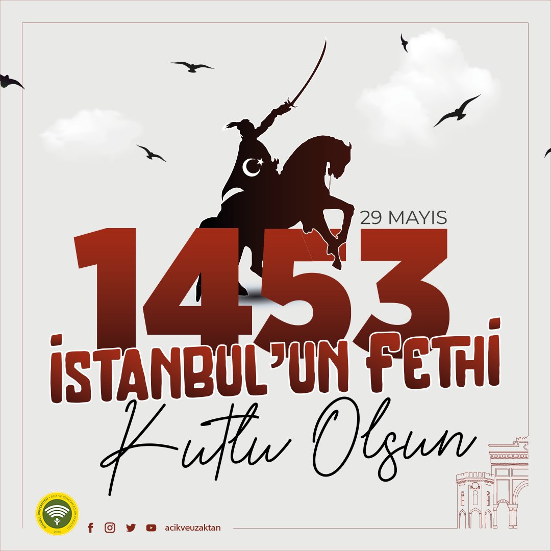 İstanbul’un Fethi’nin 570. yılı kutlu olsun.

#İstanbulunFethi