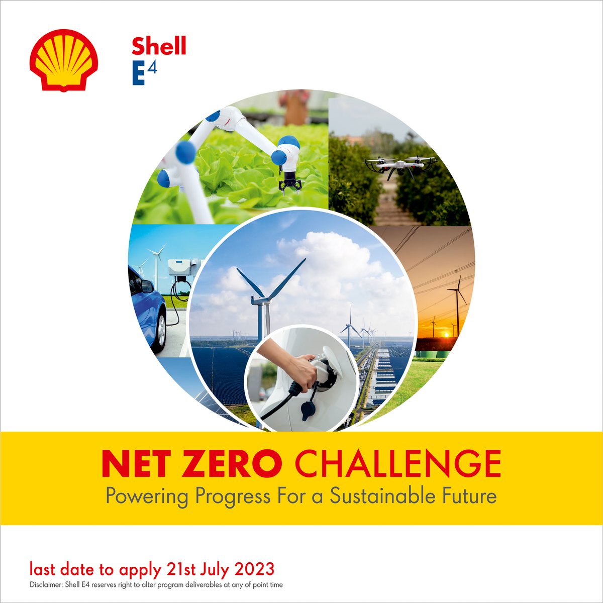 Shell_India's tweet image. Join #ShellE4 Net Zero Challenge to turn your vision into an impactful reality!

Calling students &amp;amp; aspiring entrepreneurs with #innovative ideas to be a part of the next generation of environmental innovators!

Apply here : go.shell.com/3J8w0i3

#PoweringProgress