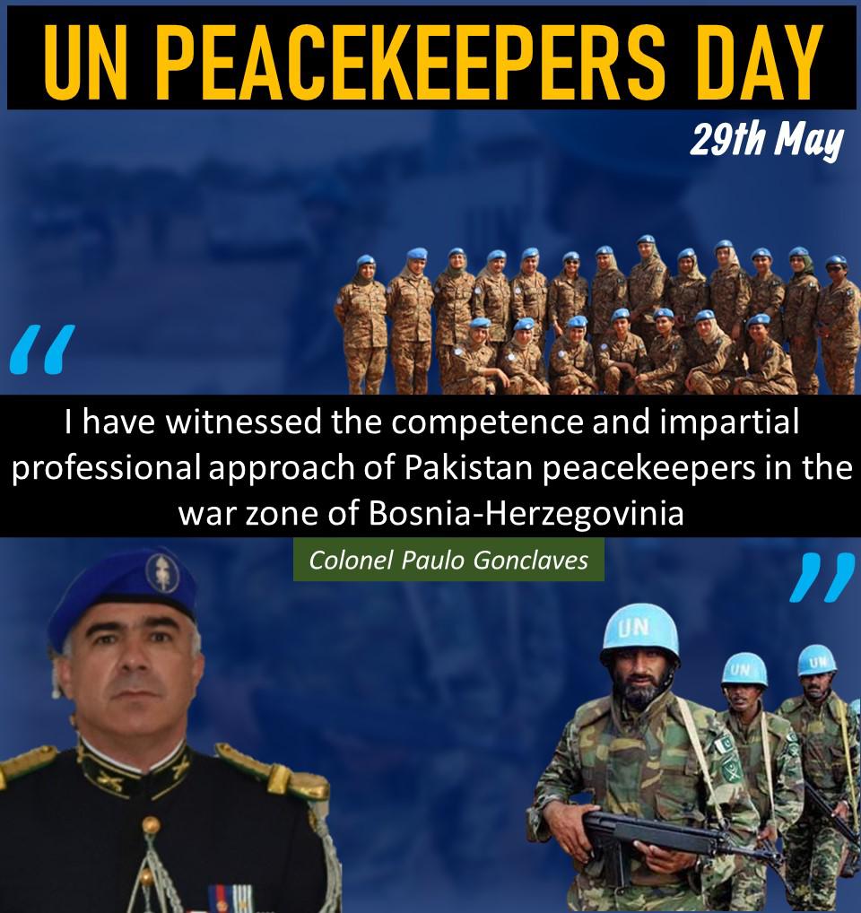 29th May - International Day of UN Peace keepers.  #ServingForPeace #PKDay #FaujAwamPakistan
📷