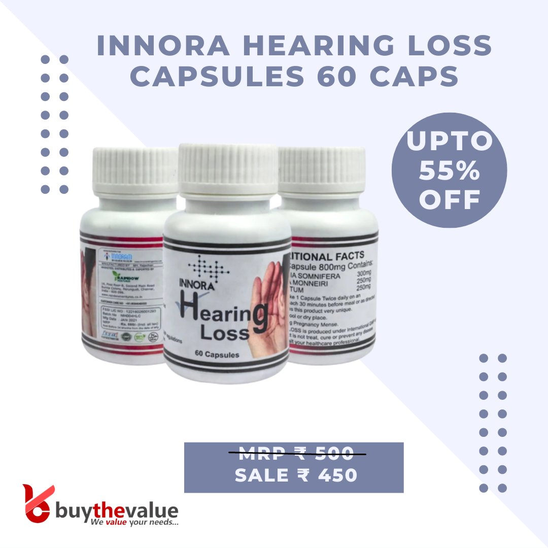 #buythevalue #lowestprice #Innora #Hearing Loss Capsules
rb.gy/34ku3