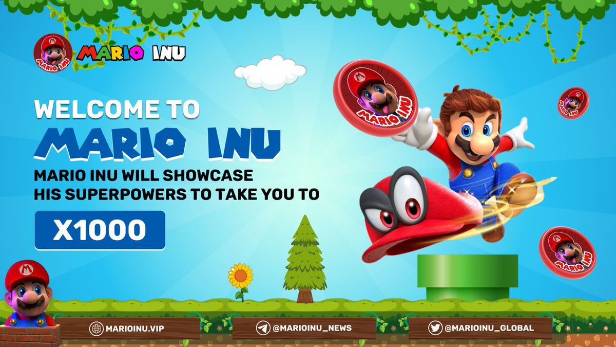 Embark on an adventure and conquer new heights with Mario. We will have a successful and memorable meme season together.

Mario Inu is coming ✨
#mario #bsc #cryptocurrency #memecoin #marioinu