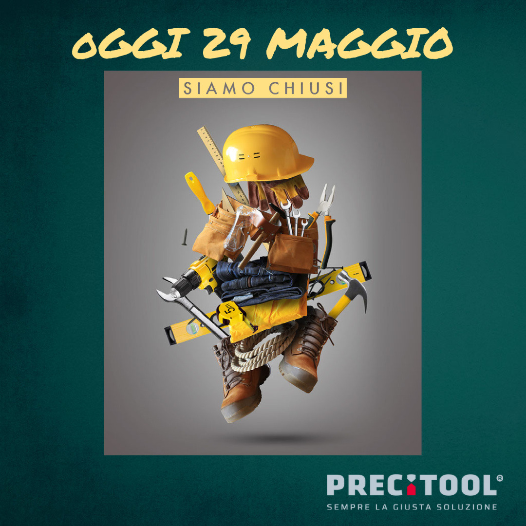 precitoolitalia's tweet image. Buon giorno, oggi qui è giornata festiva 🙂 (Lunedì di Pentecoste) e in nostri uffici resteranno chiusi. Torneremo operativi da domani.

#utensili #fresatura #tornitura #cnc #dpi #sicurezza #abbigliamento #elettroutensili #metalmeccanica #precitool