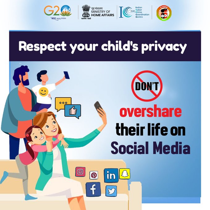 Do not overshare photos of your kids on social media and save them from the risk of becoming a victim of #cybercrime. To report a case of cybercrime log onto cybercrime.gov.in #SmartDigitalParent #DigitalParenting #Dial1930 #SocialMedia #Privacy #CyberSec #StaySafeOnline
📷