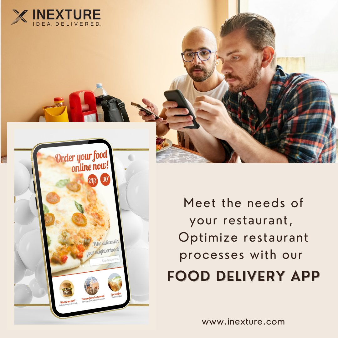inexture's tweet image. Revamp your restaurant experience with our Food Delivery App.
Ready to take your restaurant to the next level? Try our food delivery app today!
bit.ly/3OKcFqJ
#appsdevelopment #hotels #restaurant #fooddeliveryapp #fooddeliveryappdevelopment #techsolutions