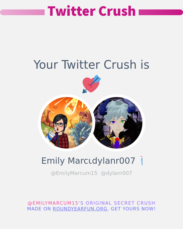 EmilyMarcum15's tweet photo. My Twitter Crush is: @dylanr007

➡️ https://t.co/yKrcAKs618 https://t.co/4Tqtvj3kyy