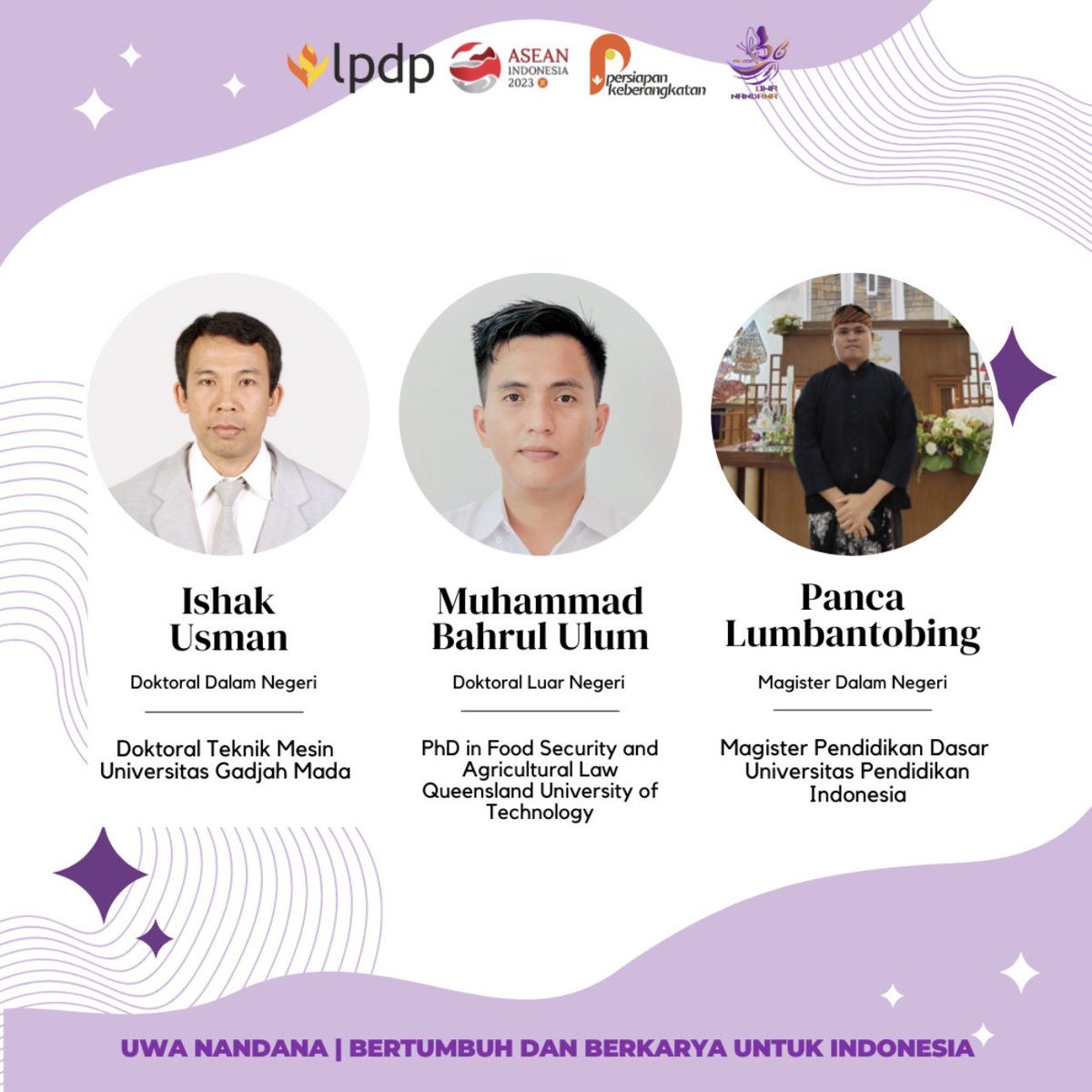 pk202_lpdp's tweet photo. Doakan dan dukung kami selalu yah, kawan-kawan Uda dan Una! 

@LPDP_RI
#DiriUntukIndonesia
#UwaNandana
#PK202
#SDMUnggulIndonesiaMaju https://t.co/qrs0jbLqSj