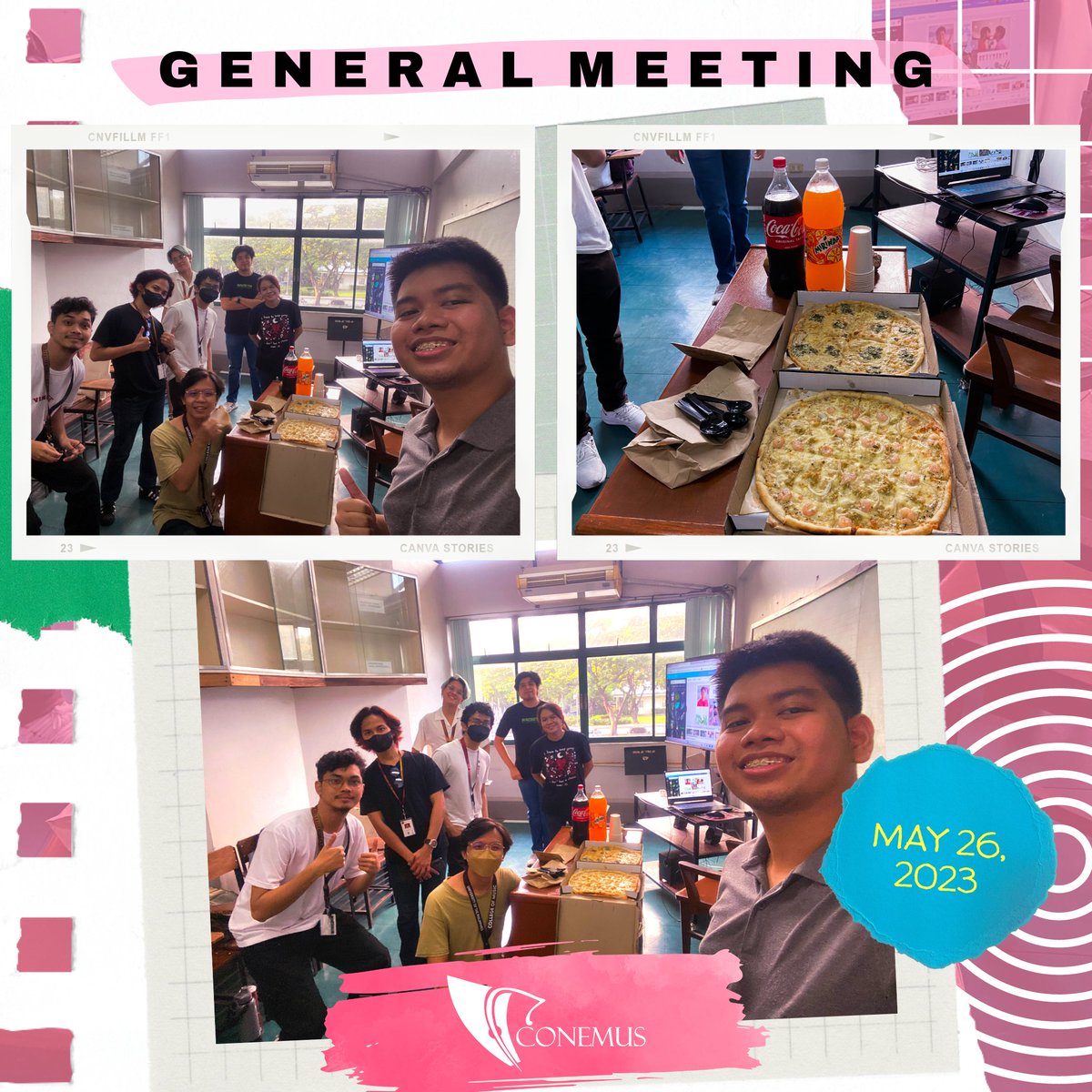upconemus's tweet photo. 𝗙𝗼𝘂𝗿𝘁𝗵 𝗚𝗲𝗻𝗲𝗿𝗮𝗹 𝗠𝗲𝗲𝘁𝗶𝗻𝗴
May 26, 2023

🍗🍕🍗🍕

#UPConemus
#TakeOff 

Pubmat by Ema Dianne Decena https://t.co/7VMtWq3Xzi