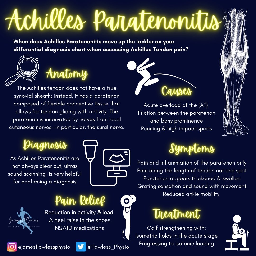 Infographic for Achilles Paratenonitis