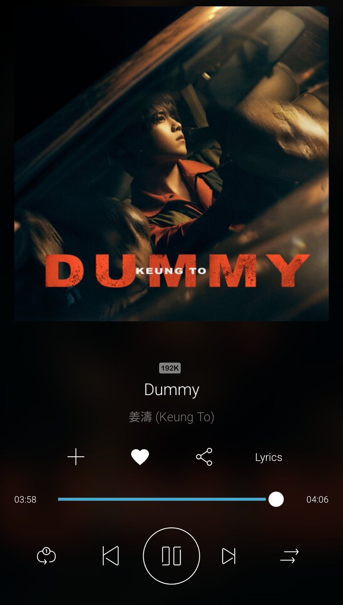 #KeungTo's new single #Dummy is now available on streaming platforms

KKBOX
kkbox.com/hk/en/song/Sk1…
Apple Music 
music.apple.com/hk/album/dummy…
Spotify
open.spotify.com/track/2CwGJLH5…
JOOX: open.joox.com/s/rd?k=0rBcC
MOOV: app.moov-music.com/sPHoJbshuTqYnG…