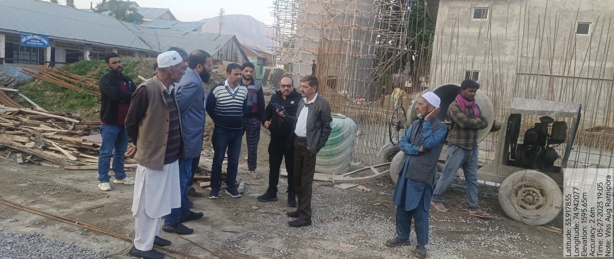 #JJM Construction of OHT for WSS  Aug Ratnipora (Pulwama). "Spl Visit by Worthy Chief Engineer"